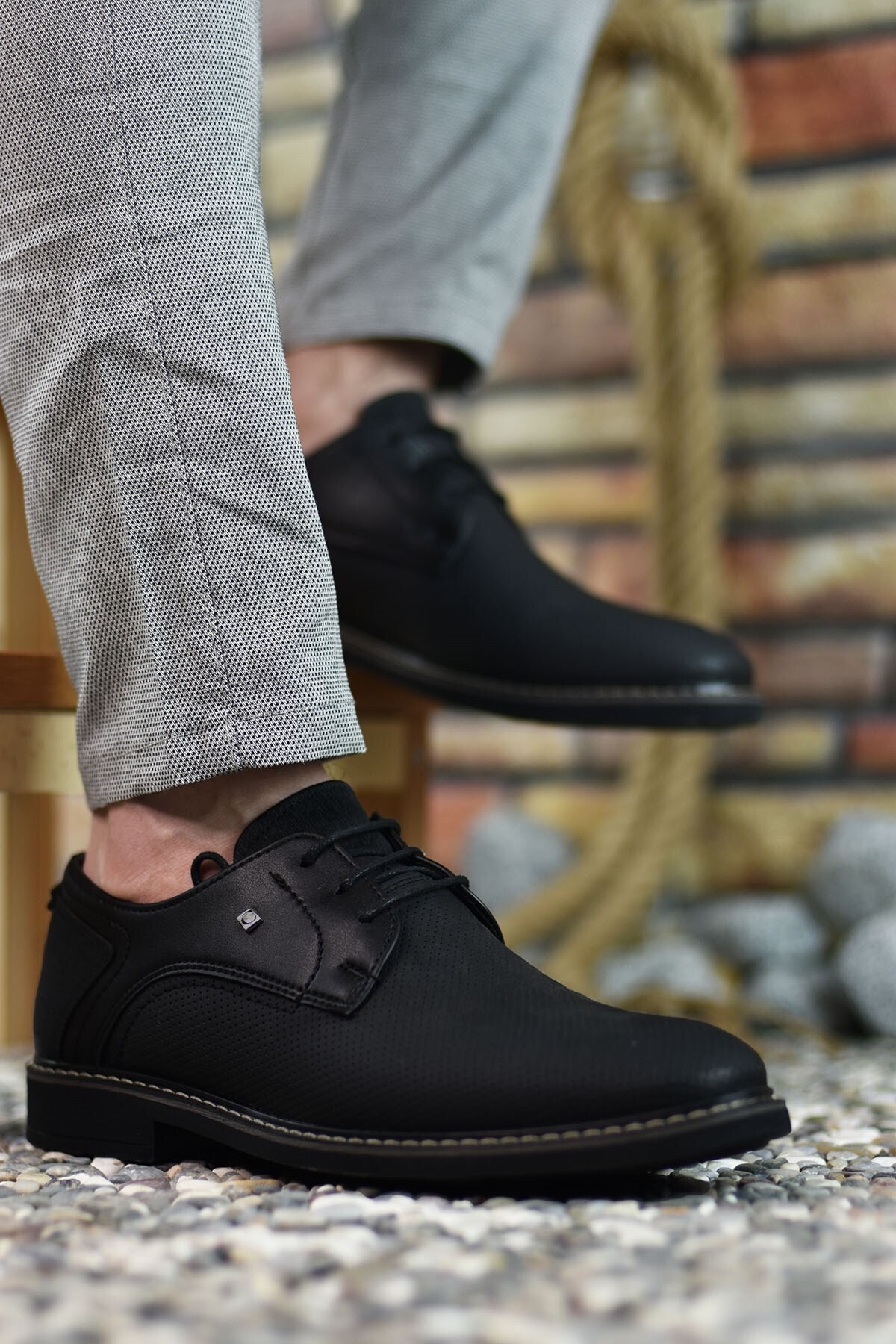 Siyah Siyah Erkek Casual Ayakkabı 0012146